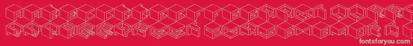 Qbicle2 Font – Green Fonts on Red Background