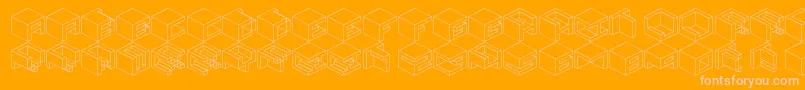 Qbicle2 Font – Pink Fonts on Orange Background