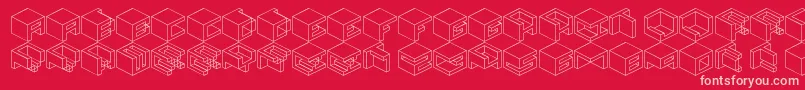 Qbicle2 Font – Pink Fonts on Red Background