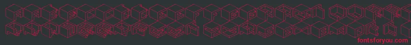 Qbicle2 Font – Red Fonts on Black Background