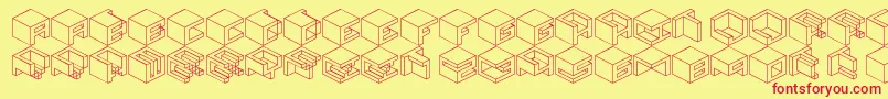 Шрифт Qbicle2 – красные шрифты на жёлтом фоне