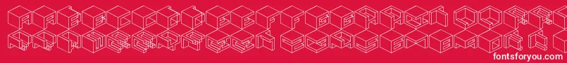 Qbicle2 Font – White Fonts on Red Background
