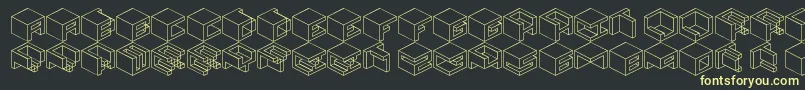 Qbicle2 Font – Yellow Fonts on Black Background