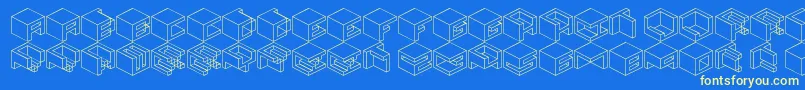 Шрифт Qbicle2 – жёлтые шрифты на синем фоне