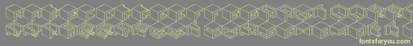 Qbicle2 Font – Yellow Fonts on Gray Background