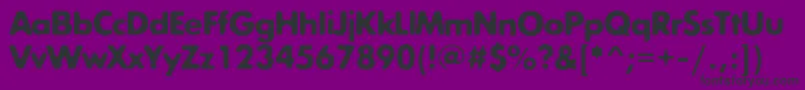 Exposuretwoc-Schriftart – Schwarze Schriften auf violettem Hintergrund