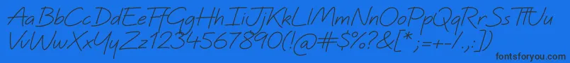 QuinzeyMedium Font – Black Fonts on Blue Background