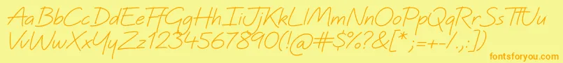 QuinzeyMedium Font – Orange Fonts on Yellow Background