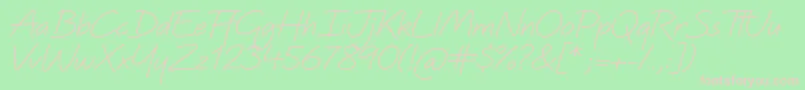 QuinzeyMedium Font – Pink Fonts on Green Background