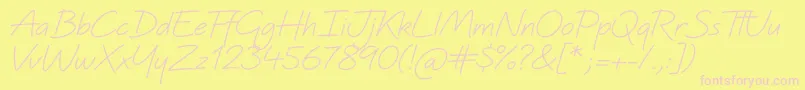 QuinzeyMedium Font – Pink Fonts on Yellow Background