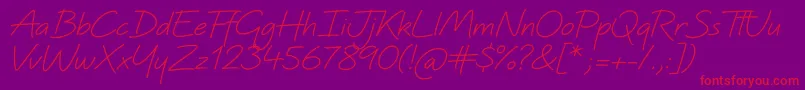 QuinzeyMedium Font – Red Fonts on Purple Background