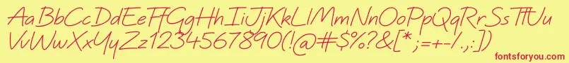QuinzeyMedium Font – Red Fonts on Yellow Background