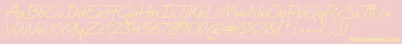 QuinzeyMedium Font – Yellow Fonts on Pink Background