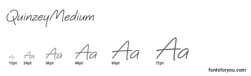 Größen der Schriftart QuinzeyMedium