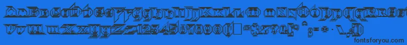 MorbidFixation Font – Black Fonts on Blue Background