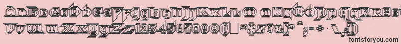 MorbidFixation-Schriftart – Schwarze Schriften auf rosa Hintergrund