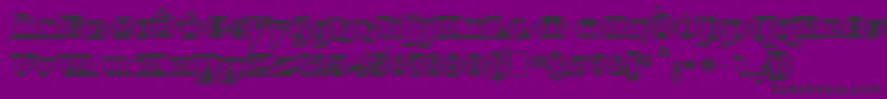 Шрифт MorbidFixation – чёрные шрифты на фиолетовом фоне