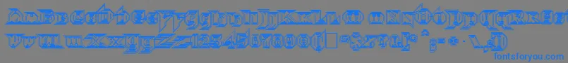 MorbidFixation Font – Blue Fonts on Gray Background