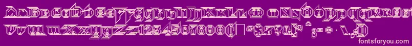MorbidFixation Font – Pink Fonts on Purple Background