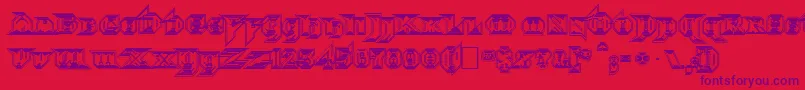 MorbidFixation Font – Purple Fonts on Red Background