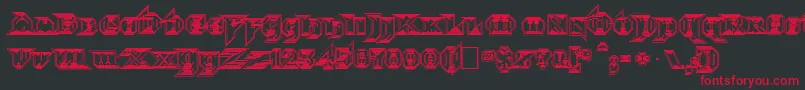 MorbidFixation Font – Red Fonts on Black Background