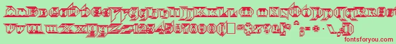 MorbidFixation Font – Red Fonts on Green Background