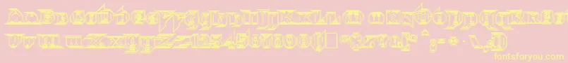 MorbidFixation Font – Yellow Fonts on Pink Background