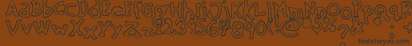 SinkingShipOutline02 Font – Black Fonts on Brown Background