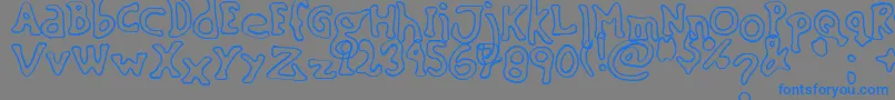 SinkingShipOutline02 Font – Blue Fonts on Gray Background