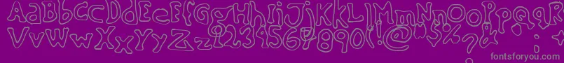SinkingShipOutline02 Font – Gray Fonts on Purple Background