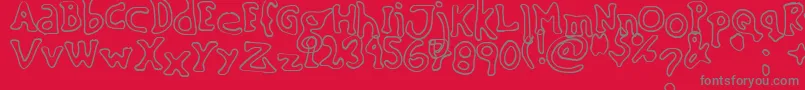 SinkingShipOutline02 Font – Gray Fonts on Red Background