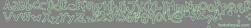SinkingShipOutline02 Font – Green Fonts on Gray Background