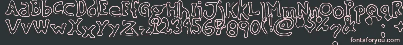 SinkingShipOutline02 Font – Pink Fonts on Black Background