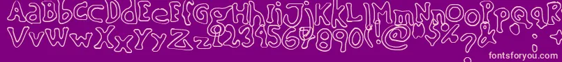 SinkingShipOutline02-Schriftart – Rosa Schriften auf violettem Hintergrund
