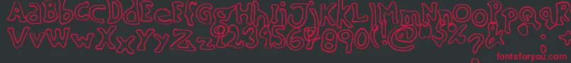 SinkingShipOutline02 Font – Red Fonts on Black Background
