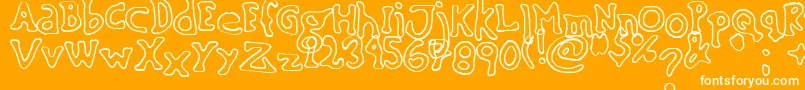 SinkingShipOutline02 Font – White Fonts on Orange Background