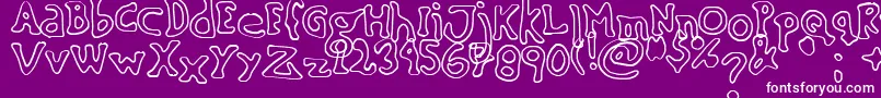 SinkingShipOutline02 Font – White Fonts on Purple Background