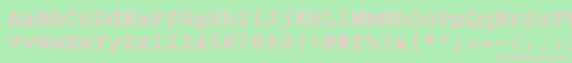 CourierroughcBold Font – Pink Fonts on Green Background