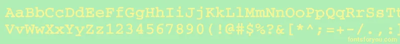 CourierroughcBold Font – Yellow Fonts on Green Background