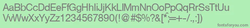フォントHelbadbNormal – 緑の背景に灰色の文字