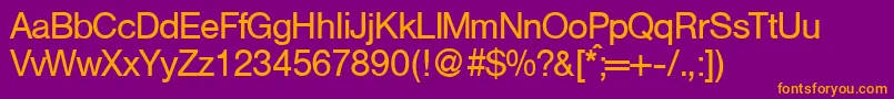 HelbadbNormal Font – Orange Fonts on Purple Background