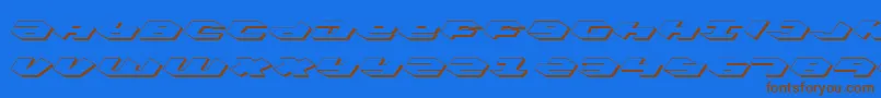 Kubricks Font – Brown Fonts on Blue Background