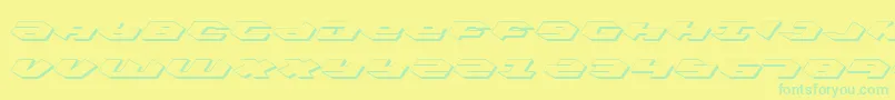 Шрифт Kubricks – зелёные шрифты на жёлтом фоне