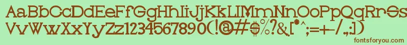 Oleo-Schriftart – Braune Schriften auf grünem Hintergrund