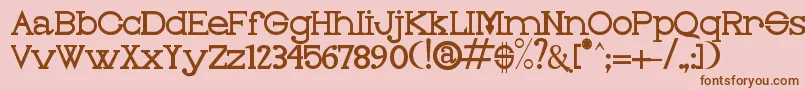 Oleo Font – Brown Fonts on Pink Background