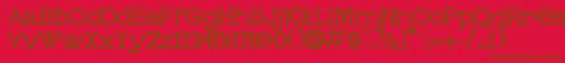 Oleo Font – Brown Fonts on Red Background