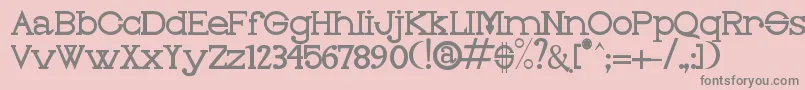 Oleo Font – Gray Fonts on Pink Background