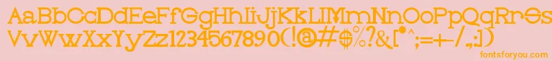 Oleo Font – Orange Fonts on Pink Background