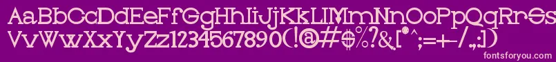 Oleo Font – Pink Fonts on Purple Background