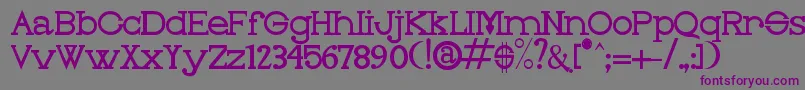 Oleo-fontti – violetit fontit harmaalla taustalla